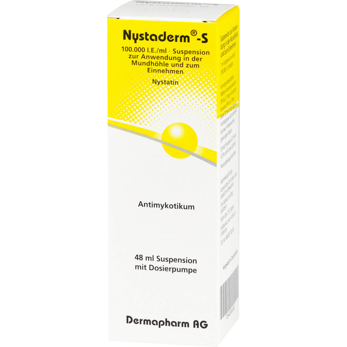 Nystaderm -S 100.000 I.E./ml Suspension zur Anwendung in der Mundhöhle und zum Einnehmen, 48 ml Lösung