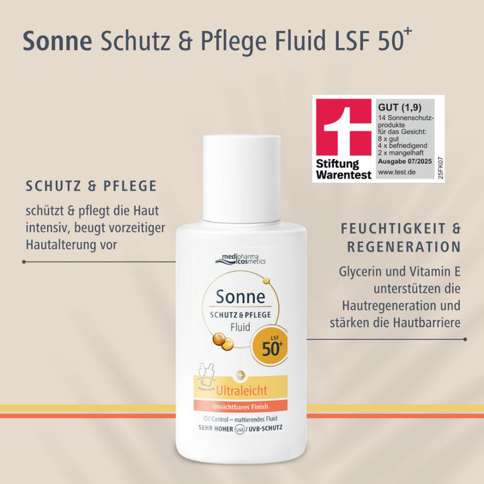 Medipharma Cosmetics Sonne Schutz & Pflege Fluid LSF 50+ ultraleicht, 50 ml Creme