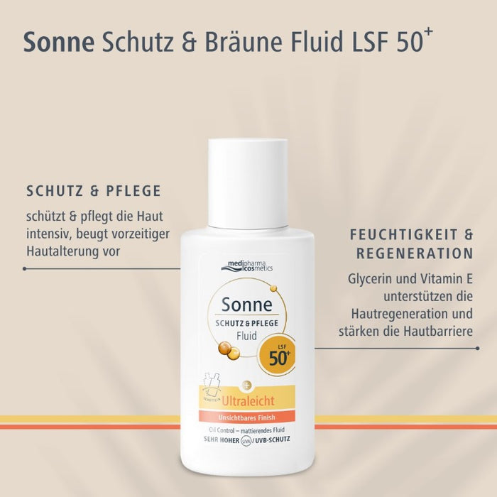 Medipharma Cosmetics Sonne Schutz & Pflege Fluid LSF 50+ ultraleicht, 50 ml Creme