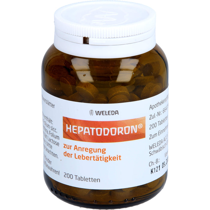 WELEDA Hepatodoron zur Anregung der Lebertätigkeit Tabletten, 200 St. Tabletten