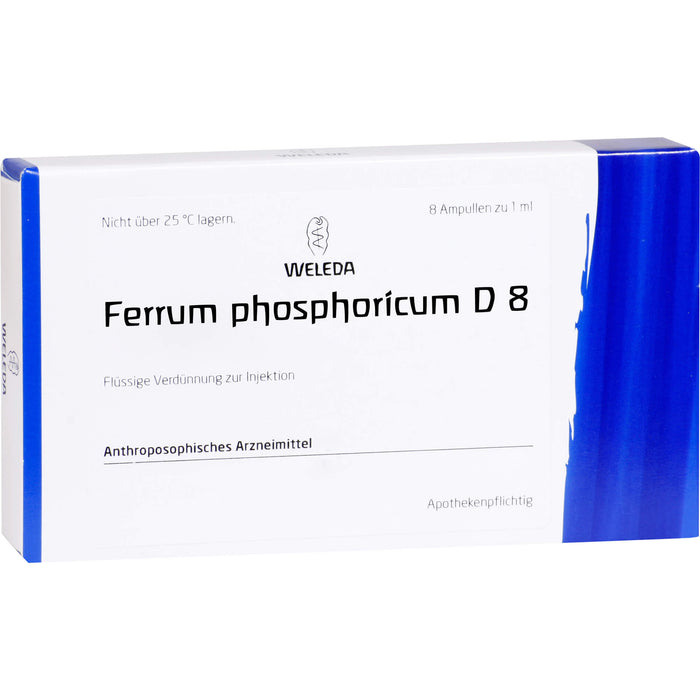 Ferrum phosphoricum D8 Weleda Amp., 8X1 ml AMP
