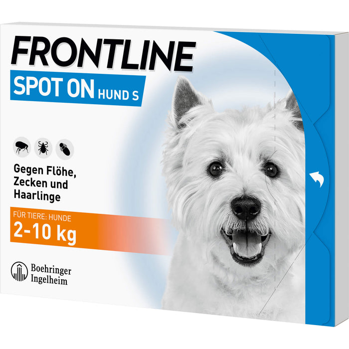 FRONTLINE Spot On Hund S (2-10 kg) gegen Zecken und Flöhe, 5 St. Ampullen