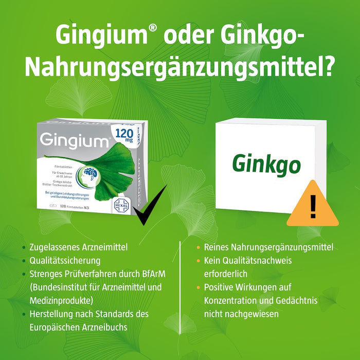 Gingium 120 mg Filmtabletten, 120 St. Tabletten