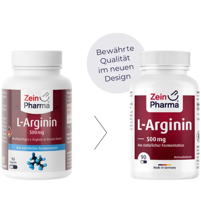 ZeinPharma L-Arginin 500 mg Kapseln, 90 St. Kapseln