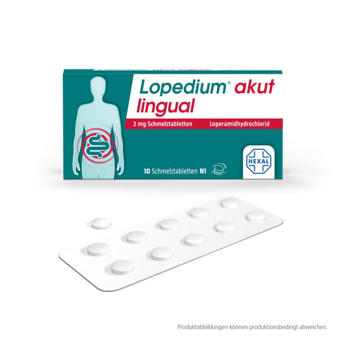 Lopedium akut lingual 2 mg Schmelztabletten, 10 St. Tabletten