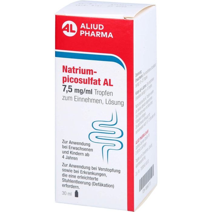 Natriumpicosulfat AL 7,5 mg/ml Tropfen bei Verstopfung, 30 ml Lösung