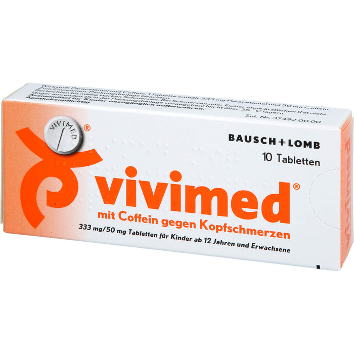 vivimed mit Coffein gegen Kopfschmerzen Tabletten, 10 St. Tabletten