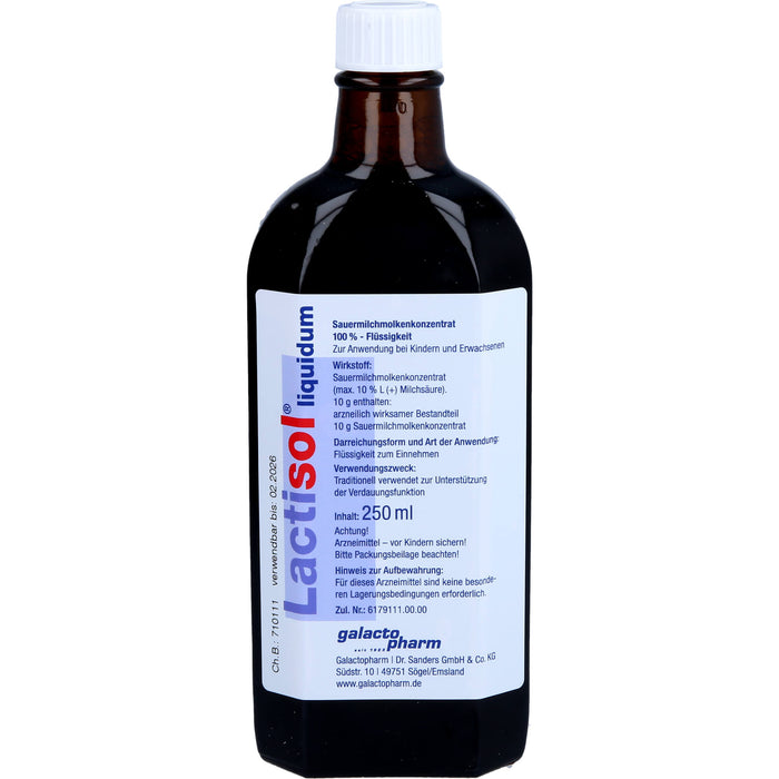 Lactisol Sauermilchmolkenkonzentrat zur Unterstützung der Verdauungsfunktion, 250 ml Lösung
