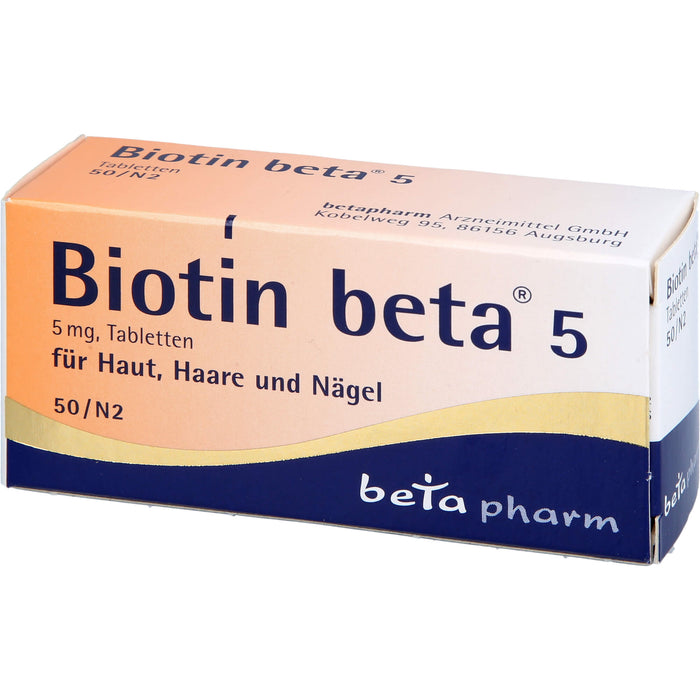 Biotin beta 5 Tabletten, 50 St. Tabletten