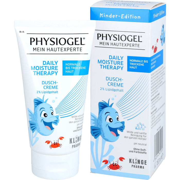 PHYSIOGEL Daily Moisture Therapy Dusch-Creme für normale bis trockene Haut für Kinder, 150 ml Duschgel