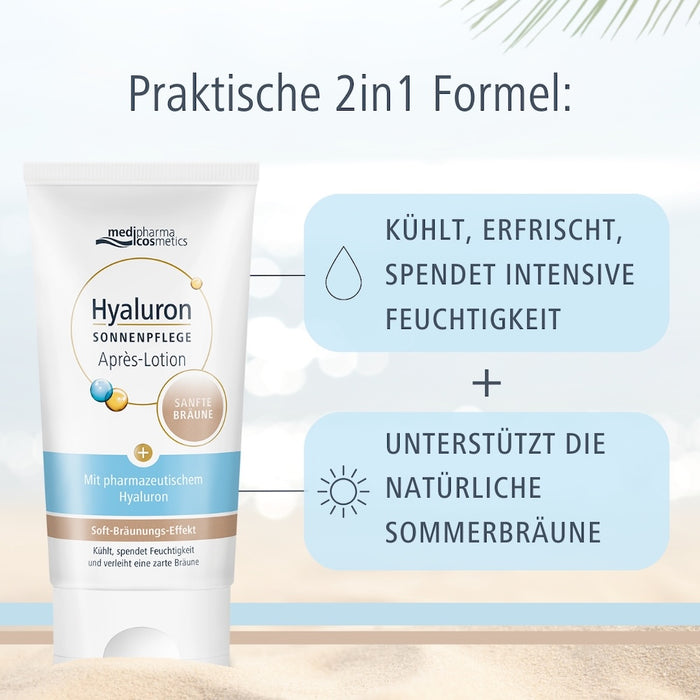 medipharma comestics Hyaluron Sonnenpflege Apres-Lotion sanfte Bräune, 150 ml Lösung