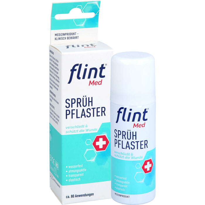 flint Med Sprühpflaster verschließt die Wunde sofort, 50 ml Lösung