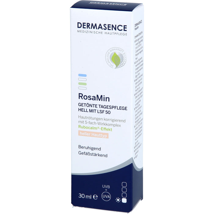 DERMASENCE RosaMin getönte Tagespflege hell mit LSF 50 Hautrötungen korrigierend, 30 ml Creme