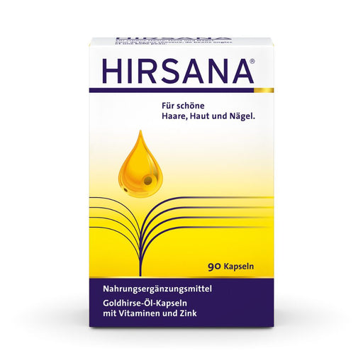HIRSANA Goldhirse-Öl-Kapseln für schöne Haare, Haut und Nägel, 90 St. Kapseln