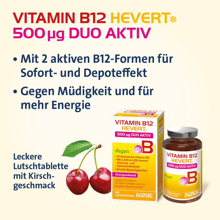 Vitamin B12 Hevert 500 µg Duo Aktiv, 180 St. Tabletten