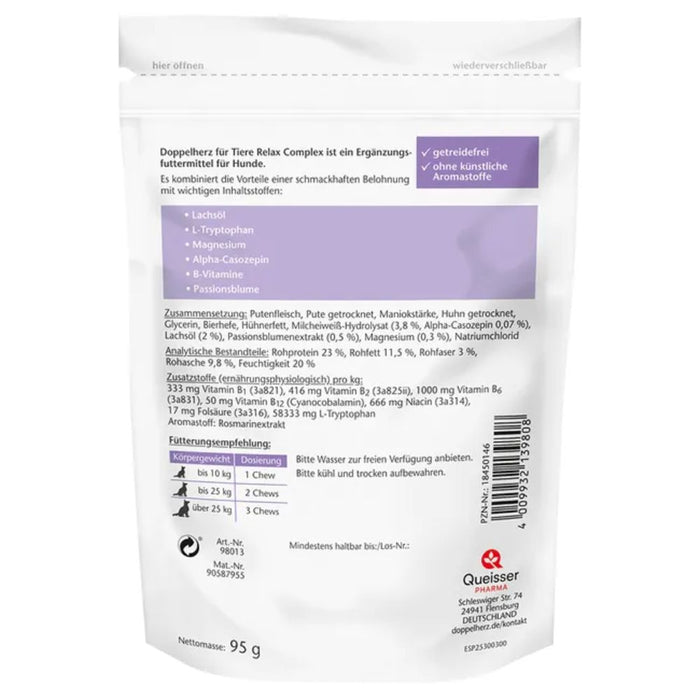 Doppelherz Relax Complex Chews für Hunde, 30 g Gummidrops