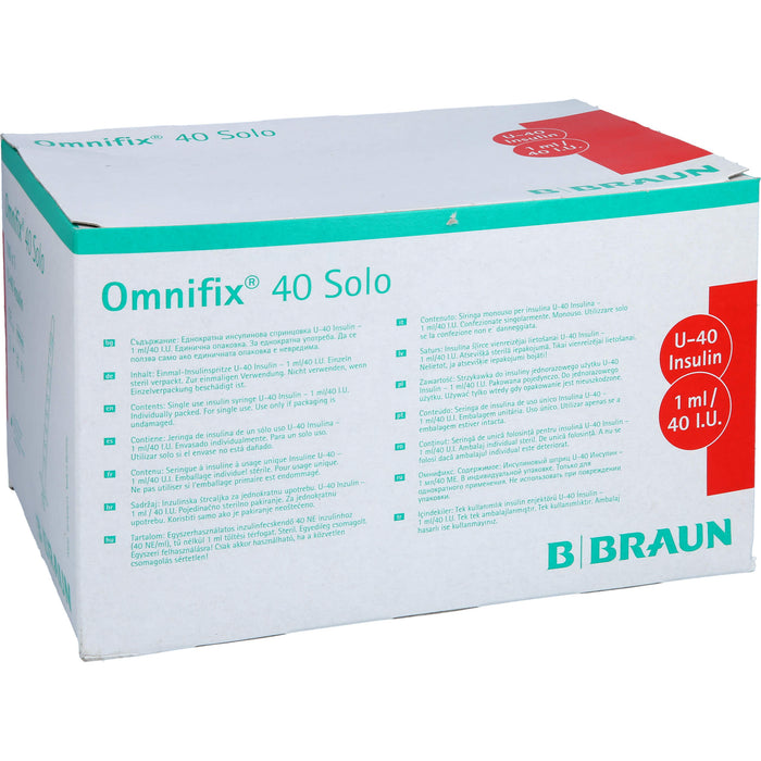 OMNIFIX INSULIN SOLO 40, 100X1 ml SRI