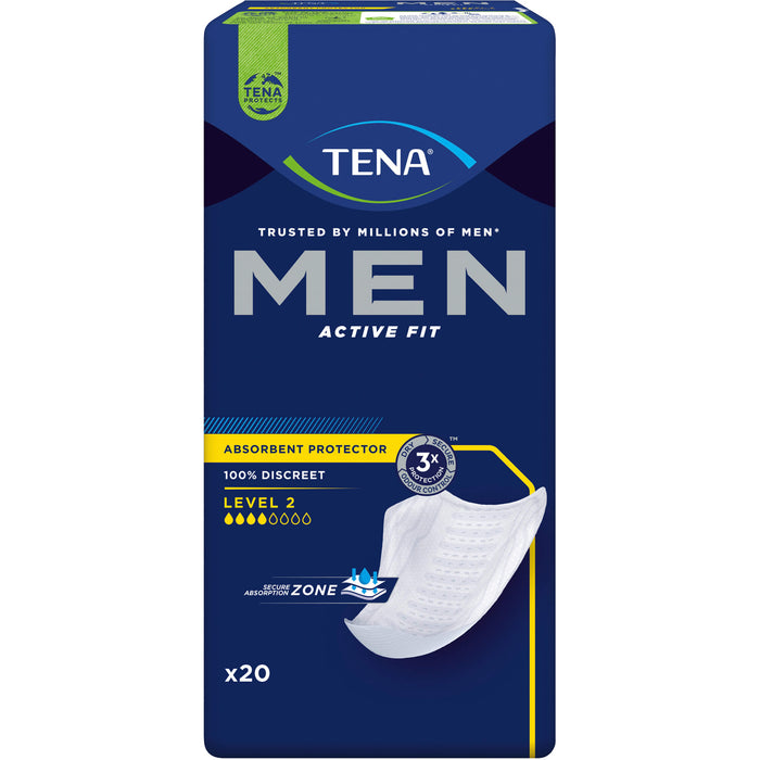 TENA Men Active Fit Level 2 Inkontinenz Einlagen, 6X20 St