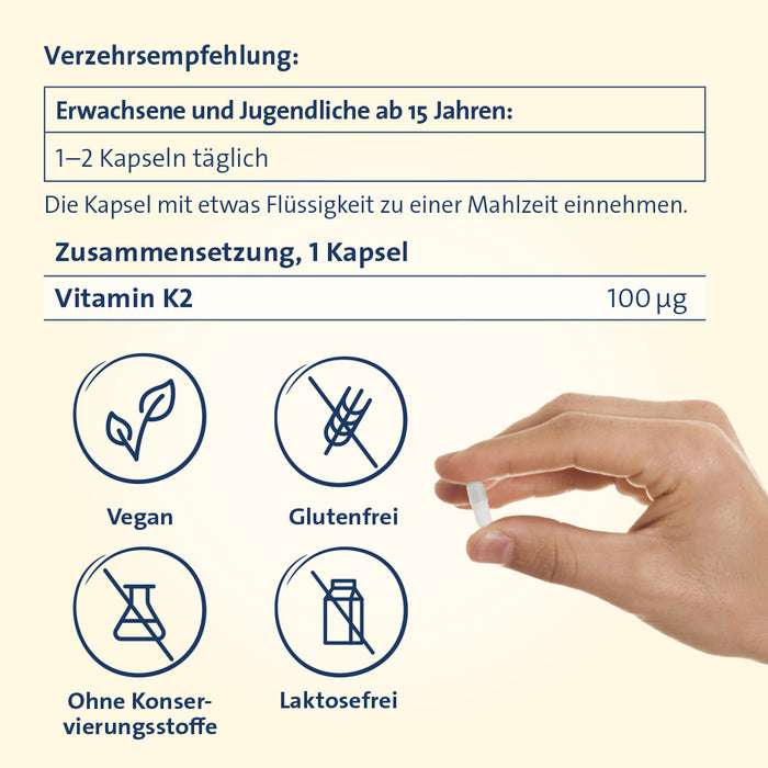 Vitamin K2 Hevert 100 µg, 60 St. Kapseln
