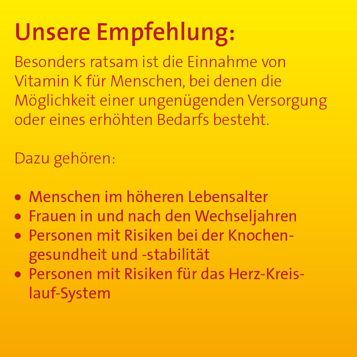 Vitamin K2 Hevert 100 µg für normale Knochen und Blutgerinnung, 60 St. Kapseln