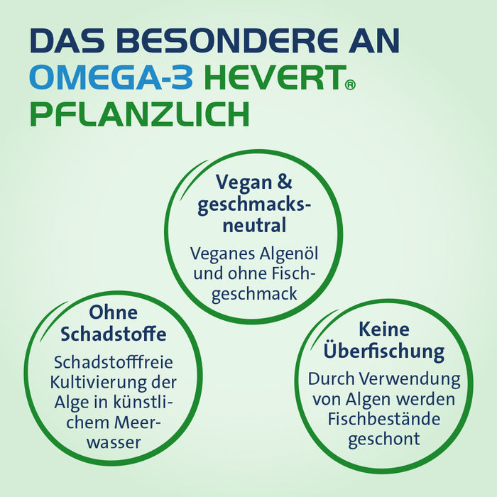 Omega-3 Hevert pflanzlich Kapseln, 120 St. Kapseln