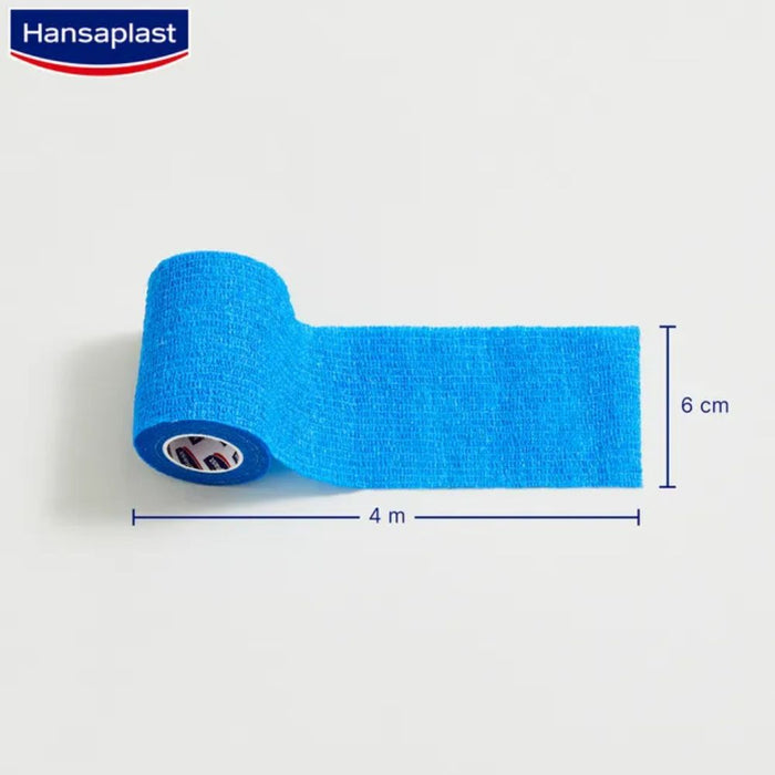 Hansaplast Selbsthaft. Fixierbinde blau 4mx6cm, 1 St. Binde