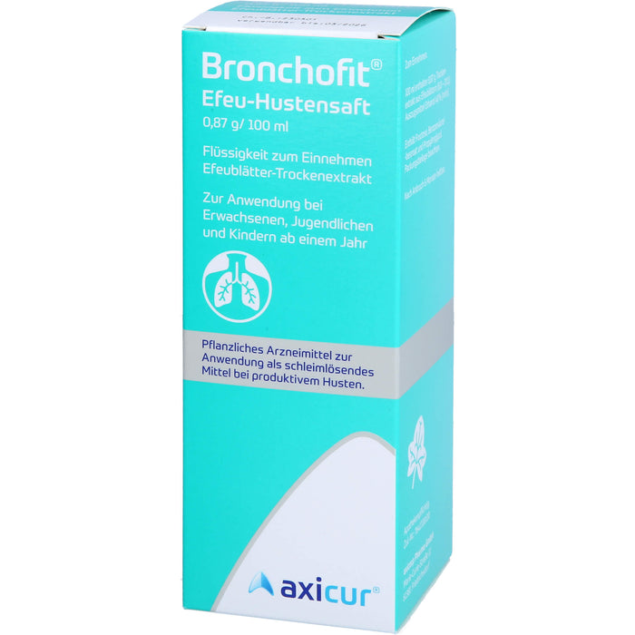 Bronchofit  Efeu-Hustensaft, 0,87 g/100 ml, Flüssigkeit zum Einnehmen, 100 ml Lösung