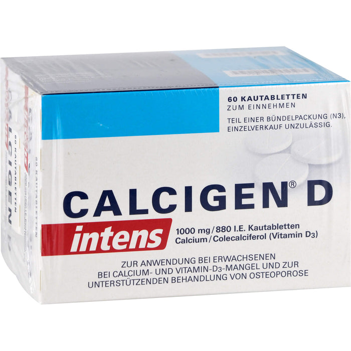 Calcigen D intens 1000 mg / 880 I.E. Kautabletten bei Calcium- und Vitamin D3-Mangel, 120 St. Tabletten