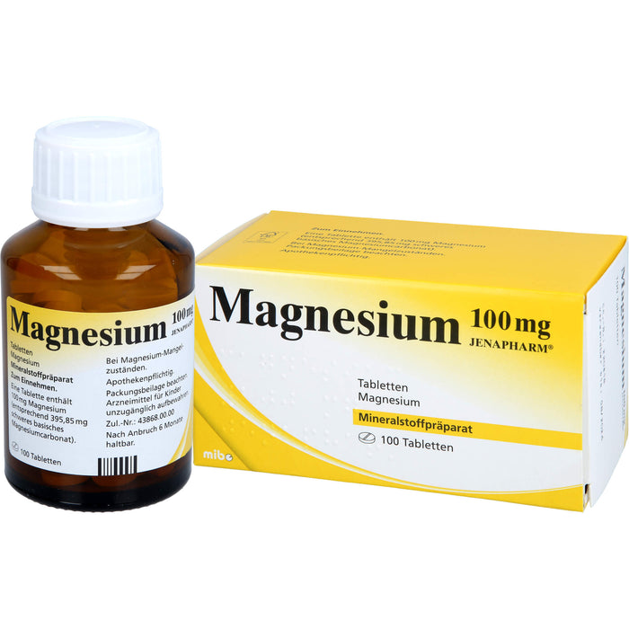JENAPHARM Magnesium 100 mg Tabletten, 100 St. Tabletten