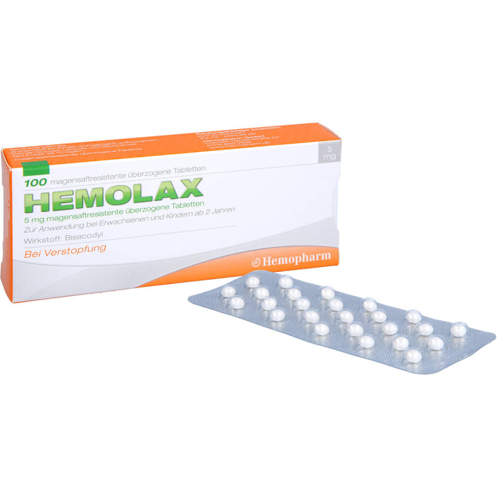 Hemolax 5 mg Tabletten bei Verstopfung, 100 St. Tabletten
