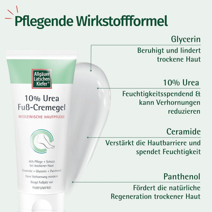 ALLGÄUER LATSCHENKIEFER 10% Urea Fuß Cremegel, 100 ml Creme