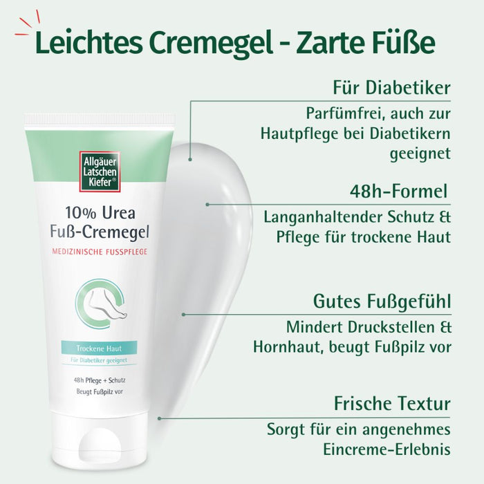 ALLGÄUER LATSCHENKIEFER 10% Urea Fuß Cremegel, 100 ml Creme