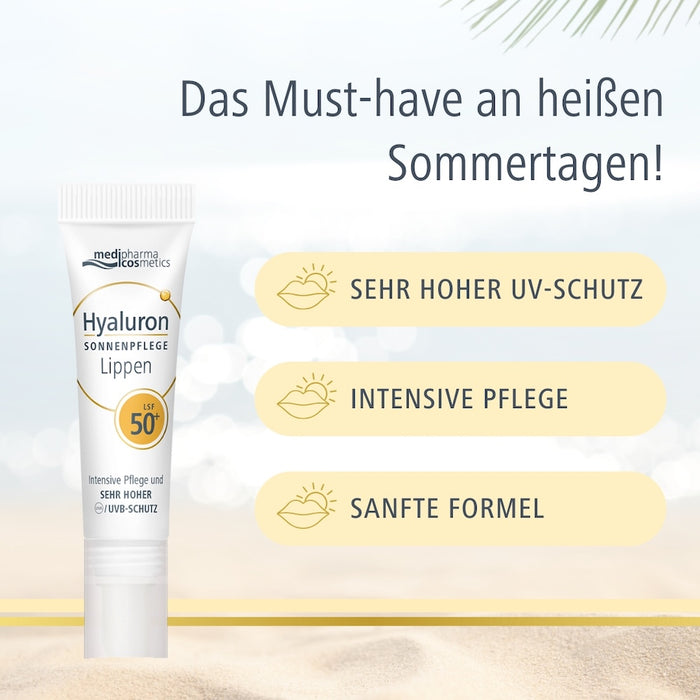Hyaluron Sonnenpflege Lippen LSF 50+, 7 ml Creme