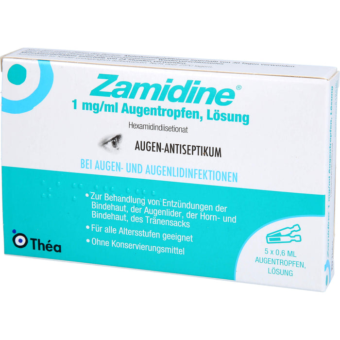 Zamidine 1 mg/ml Augentropfen bei Augen- und Augenlidinfektionen, 5 St. Einzeldosisbehältnisse