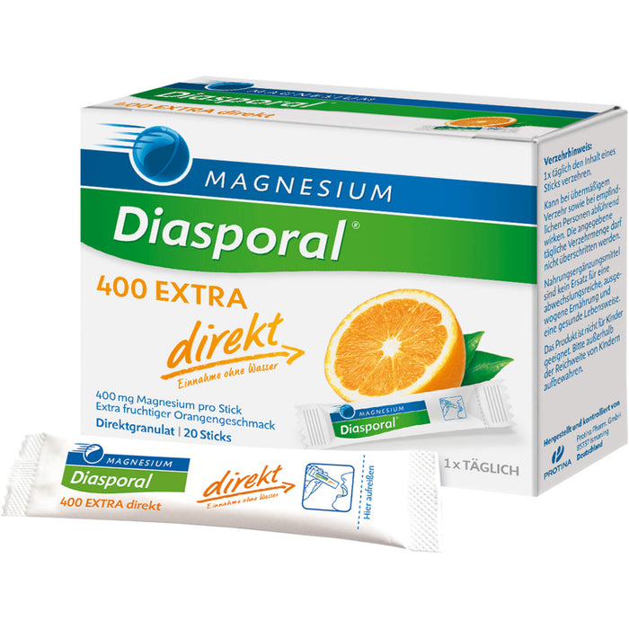Magnesium-Diasporal 400 extra direkt Direktgranulat Sticks, 20 St. Beutel