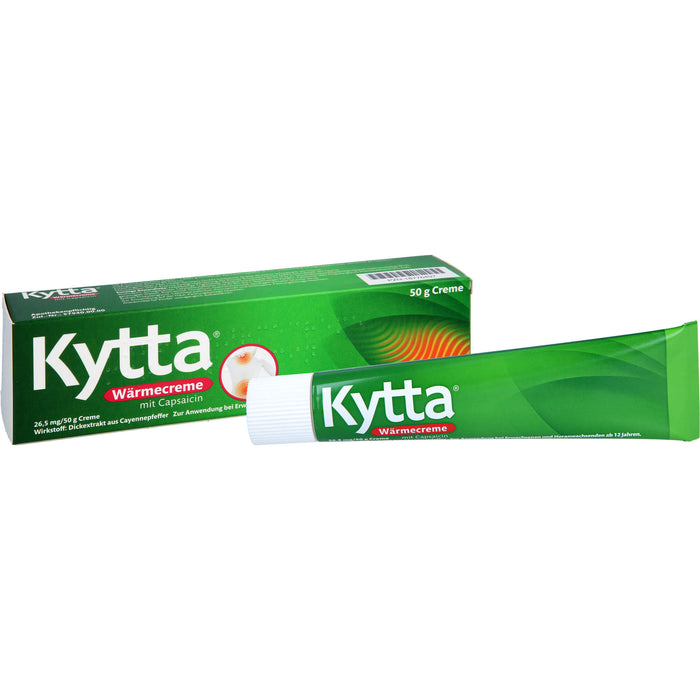 Kytta Wärmecreme mit Capsaicin gegen Muskelschmerzen & Verspannungen, 50 g Creme