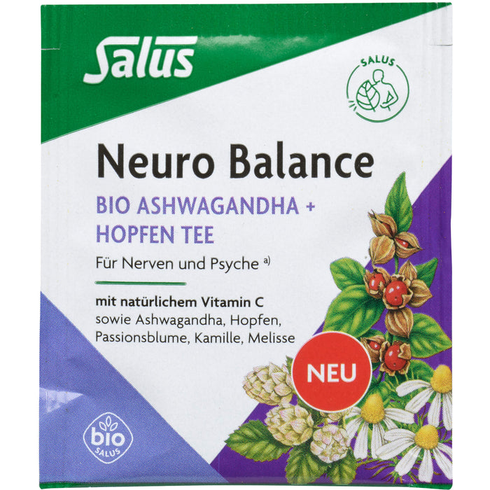Salus Neuro Balance Bio Ashwagandha + Hopfen Tee, 15 St. Filterbeutel