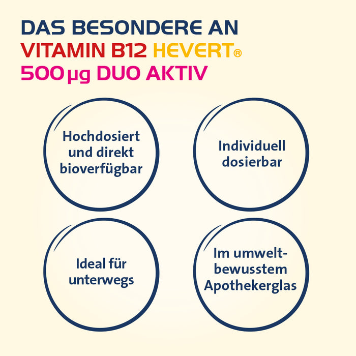 Vitamin B12 Hevert 500 µg Duo Aktiv, 180 St. Tabletten
