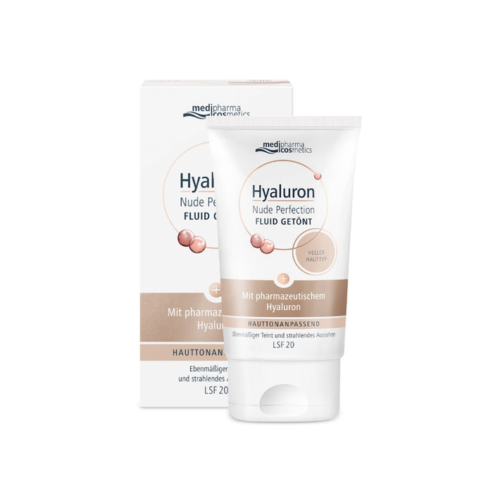 Medipharma Cosmetics Hyaluron Nude Perfection Fluid getönt heller Hauttyp LSF20, 50 ml Creme