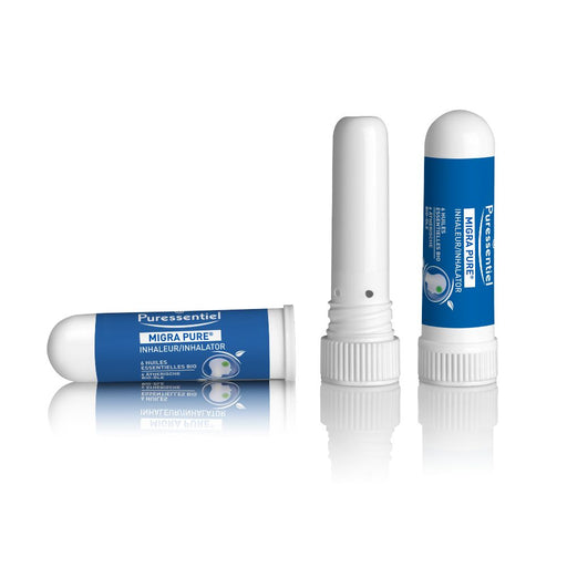 Puressentiel Migra Pure Inhalator mit ätherischen Ölen – lindert Kopfschmerzen und Druckgefühl, 1 ml ätherisches Öl