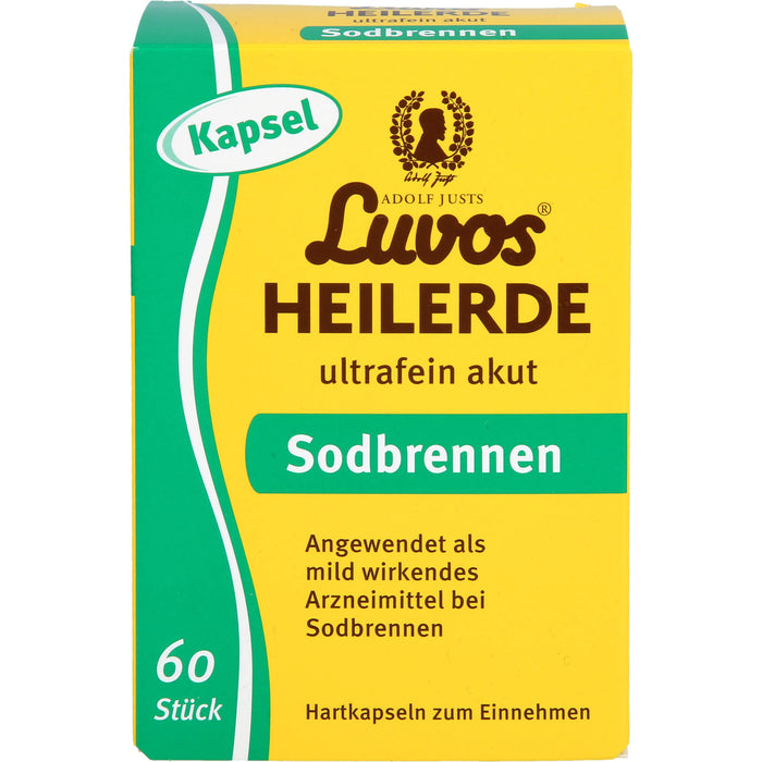 Luvos Heilerde ultrafein akut Hartkapseln zur Einnahme bei Sodbrennen, 60 St. Kapseln