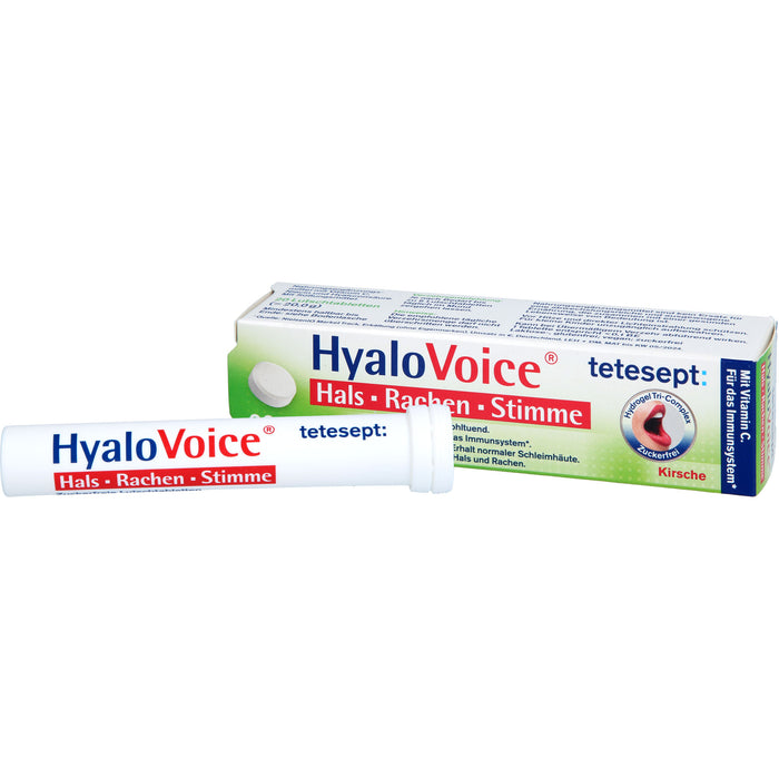 Tetesept HyaloVoice Lutschtabletten für Hals, Rachen und Stimme, 20 St. Tabletten