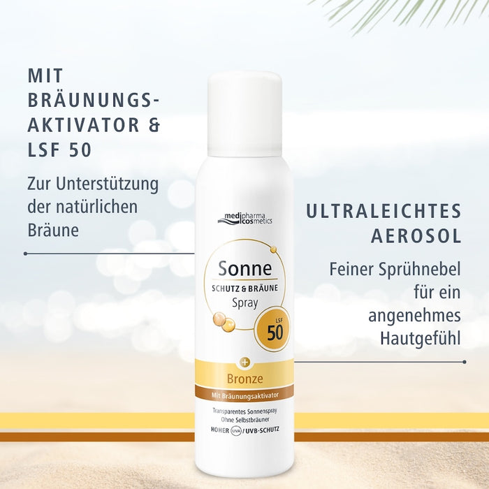 Medipharma Cosmetics Sonne Schutz & Bräune Bronze Spray LSF 50, 150 ml Lösung