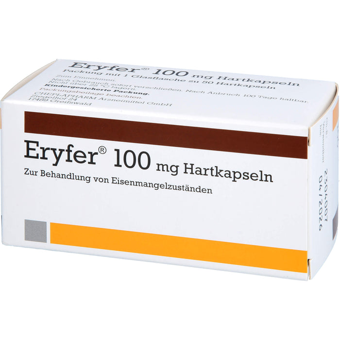 Eryfer 100 mg Hartkapseln bei Eisenmangelzuständen, 50 St. Kapseln