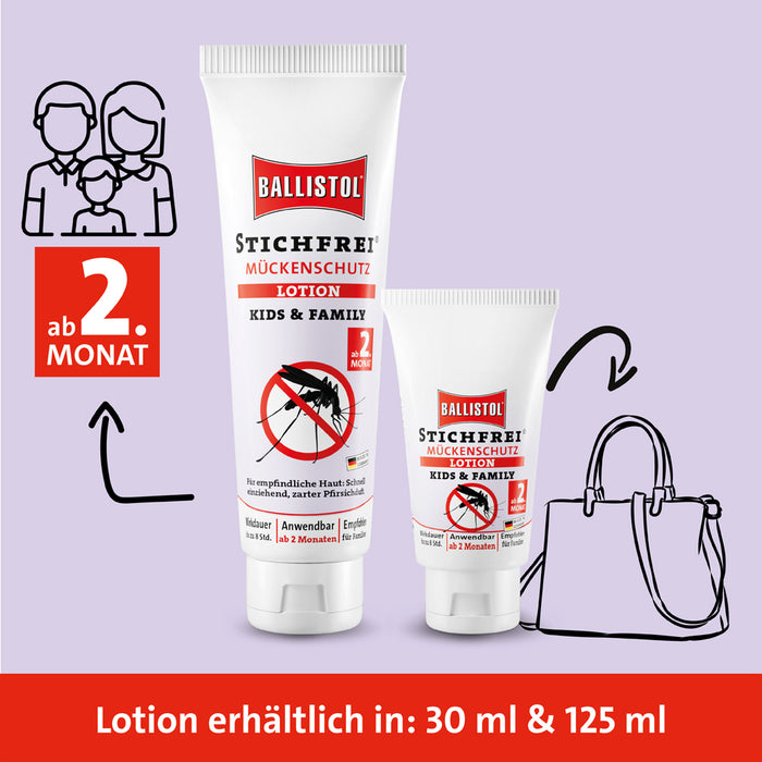 Ballistol STICHFREI Mückenschutz Kids Lotion, 125 ml Lotion