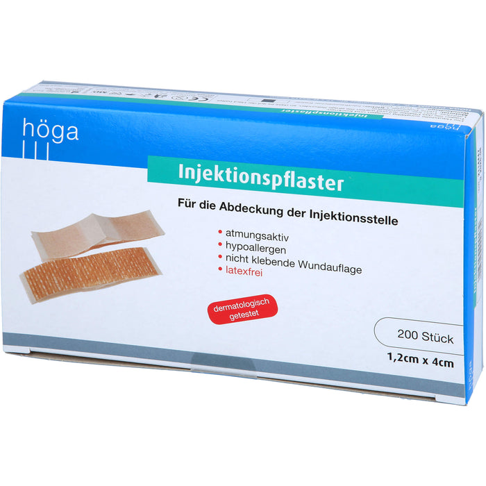 Injektionspflaster hypoallergen 1,2x4cm, 200 St PFL