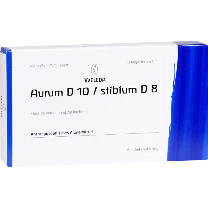 Aurum D10/Stibium D8 WELEDA Amp., 8 St. Ampullen