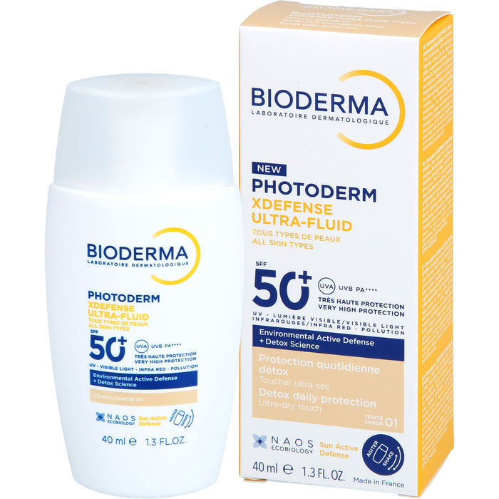 BIODERMA Photoderm XDefense Ultra-fluid LSF 50+ hell getönt, 40 ml Lösung