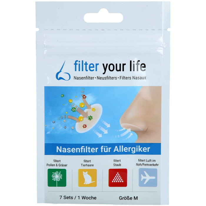 Filter Your Life Größe M Nasenfilter f. Allergiker, 14 St. Pflaster