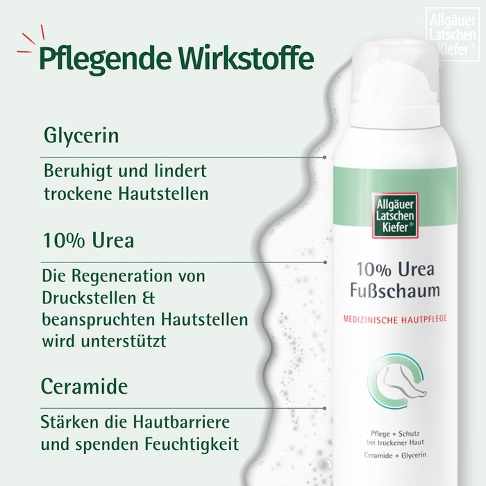 ALLGÄUER LATSCHENKIEFER 10% Urea Fußschaum, 150 ml Schaum